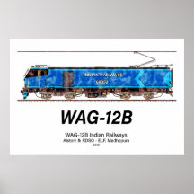 WAG-12B Lokomotor. Indiska järnvägens godståg