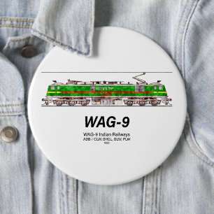 WAG-9-lok. Indian Railways tåg Knapp