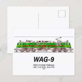 WAG-9-lok. Indian Railways tåg Vykort