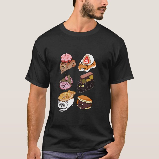 Wagashi Persisk Katt T Shirt (Framsida)
