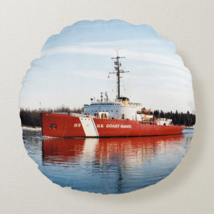 WAGB 83 Mackinaw Red & White round-kudde Rund Kudde