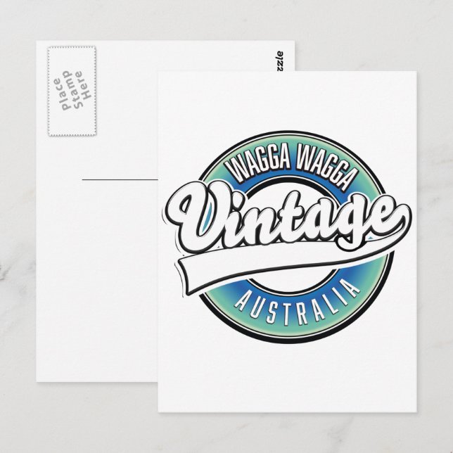 Wagga Wagga australia. Vykort (Fram/baksida)