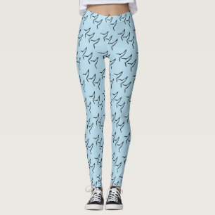 Wagging Hund Light Blue Leggings