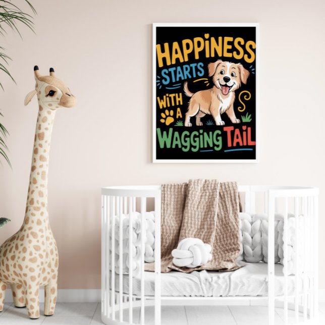 Wagging Svan Happiness Begins Poster (Skapare uppladdad)