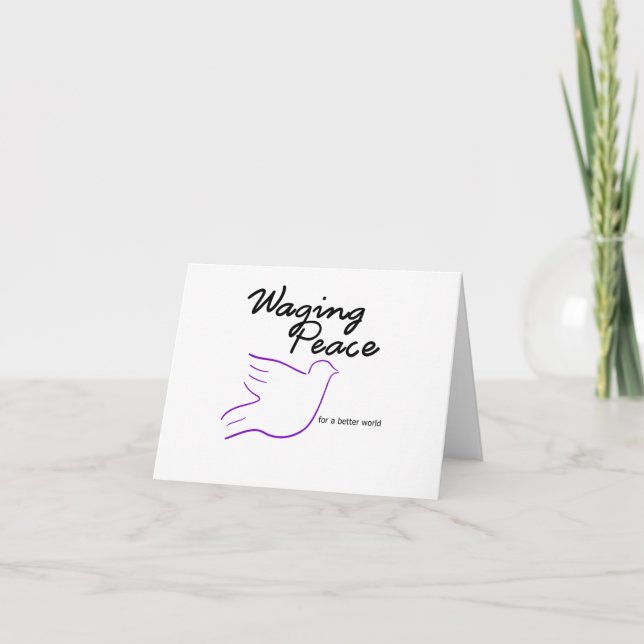 Waging Peace Dove notecard Tack Kort (Framsida)