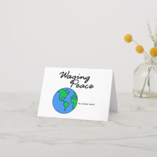 Waging Peace Earth Notecard Tack Kort