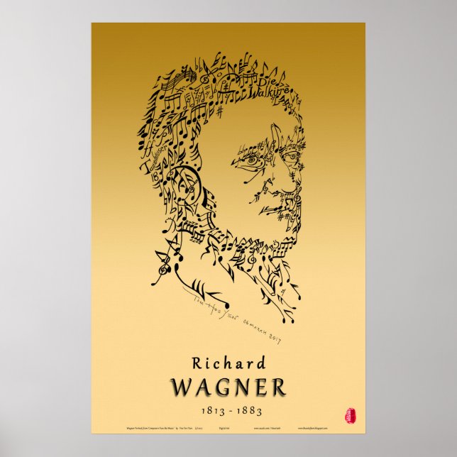 Wagner : Ansikte i Music Poster (Framsidan)