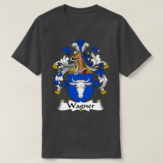 Wagner Coat of Arms Family Crest 1  T Shirt (Design framsida)