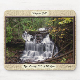 Wagner Falls framed Mousepad Musmatta