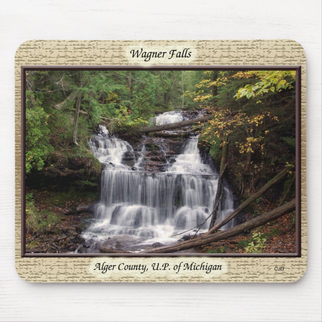 Wagner Falls framed Mousepad Musmatta (Framsidan)