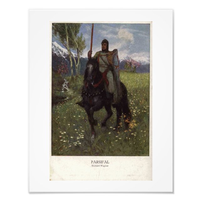 Wagner Opera Parsifal Vintage Stil Fototryck (Framsidan)