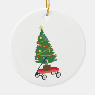 Wagon Julgran Julgransprydnad Keramik