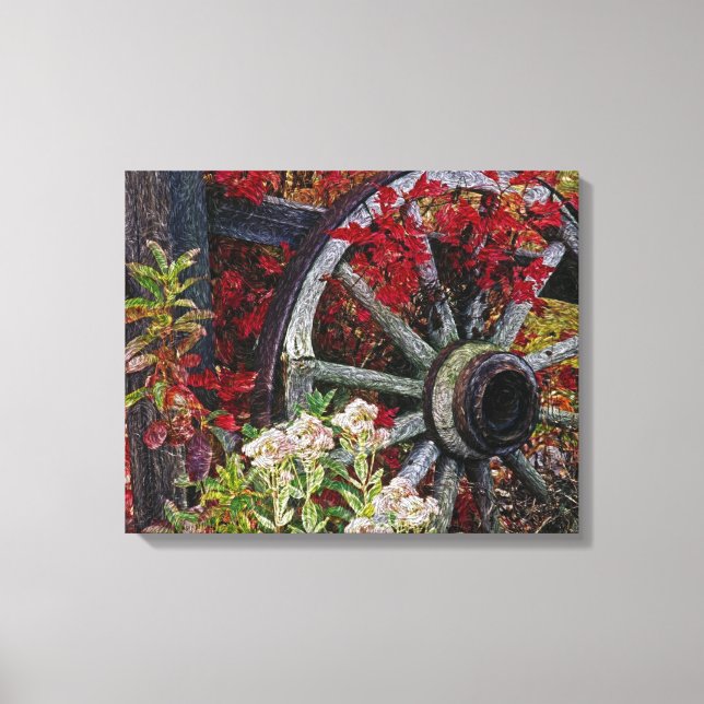 Wagon Wheel 1 Wrapped Canvas (Framsida)