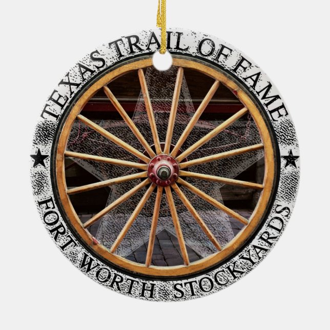 Wagon Wheel & Boots of Fort Worth, Texas Ornament (Baksidan)