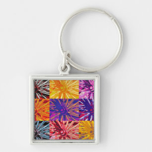 WAGON WHEEL FYRKANTIG SILVERFÄRGAD NYCKELRING