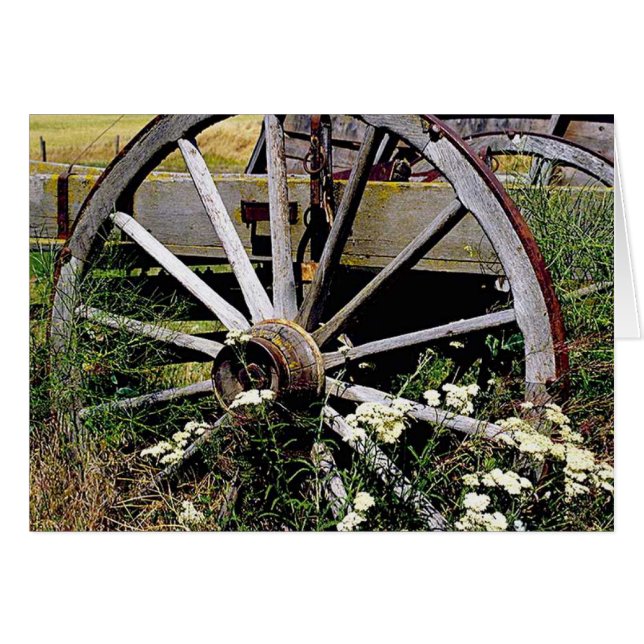 Wagon Wheel Hälsningskort (Framsidan Horizontal)