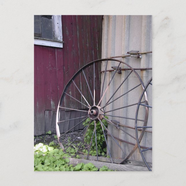 Wagon Wheel och Silo Vykort (Framsida)