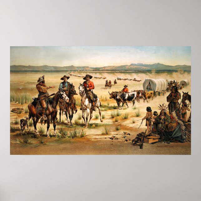 WagonTrain i USA Poster (Framsidan)