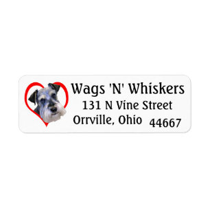 "Wags "N" Whiskers ", Returadress Etikett