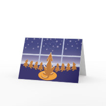 WagsToWish_Menorah Hundar-hälsningskort