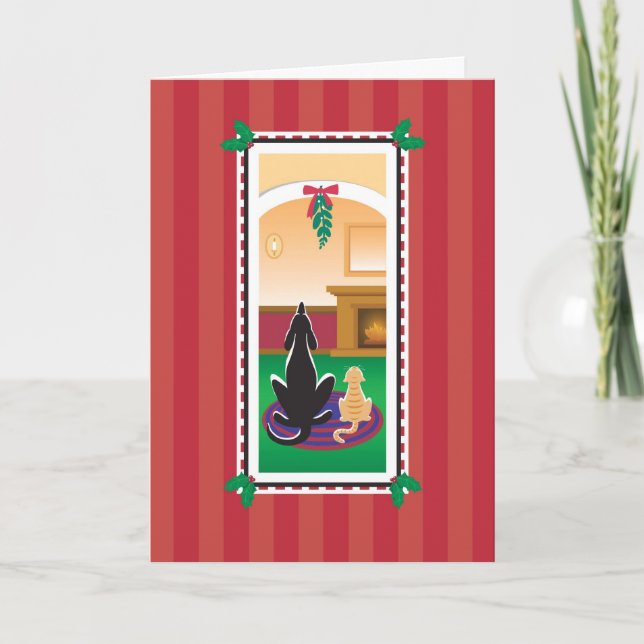 WagsToWish_Merry Kissmas-kort Helgkort (Framsida)