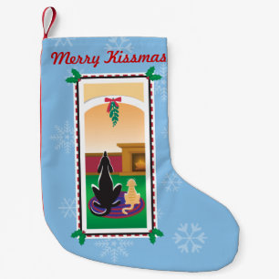 WagsToWish®_Pets under mistletoe_Merry Kissmas Liten Julstrumpa