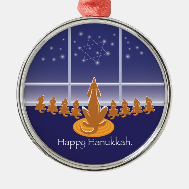WagsToWishes®_Menorah Hundar Julgransprydnad Metall (Framsidan)