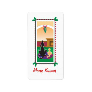 WagsToWlack_Merry Kissmas presentradbyte Adressetikett