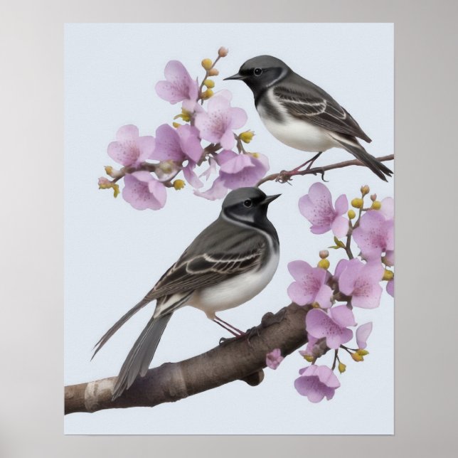 Wagtail Bird Poster (Framsidan)