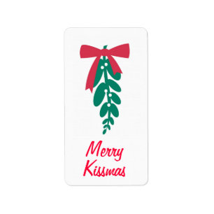 WagToWishes _Mistletoe glada Kissmas! gåvamärkre Adressetikett