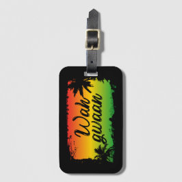Wah Gwaan Jamaican Hej Tropical Unset Bagagebricka