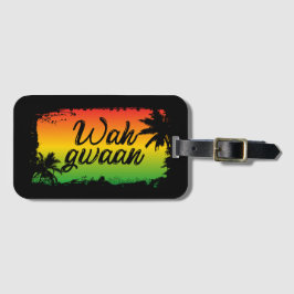 Wah Gwaan Jamaican Hej Tropical Unset Bagagebricka