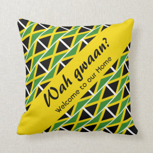WAH GWAAN? Jamaican Patois Välkommen Kudde