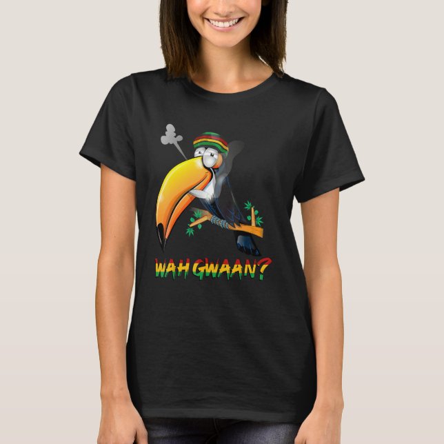 Wah Gwaan Patois Jamaica Toucan Jamaican Slang T Shirt (Framsida)
