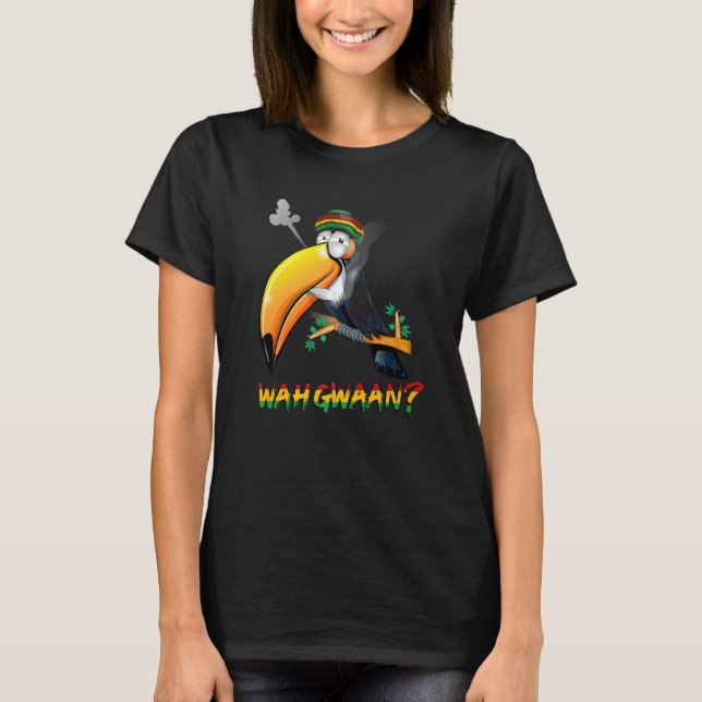 Wah Gwaan Patois Jamaica Toucan Jamaican Slang T Shirt (Framsida)