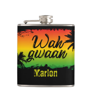 Wah Gwan Jamaican Rasta Reggae Älskare Fickplunta