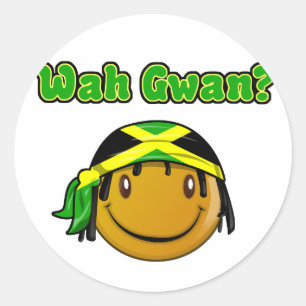 wah gwan runt klistermärke