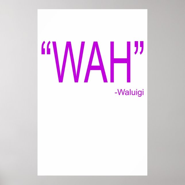 Wah Waluigi Poster (Framsidan)