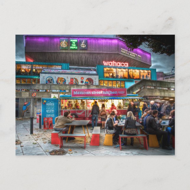 Wahaca popup-restaurang, Londons Southbank Vykort (Framsida)