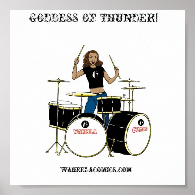 Waheela Drummer Girl Poster (Framsidan)