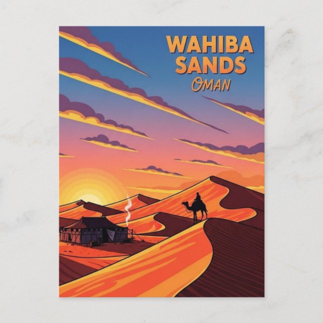 Wahiba Sands Oman Resa Vykort (Framsida)