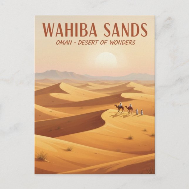 Wahiba Sands Oman Travel Vykort (Framsida)