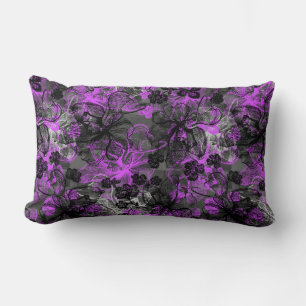 Wahine Lace Hawaiian Orchid Collage Lumbarkudde
