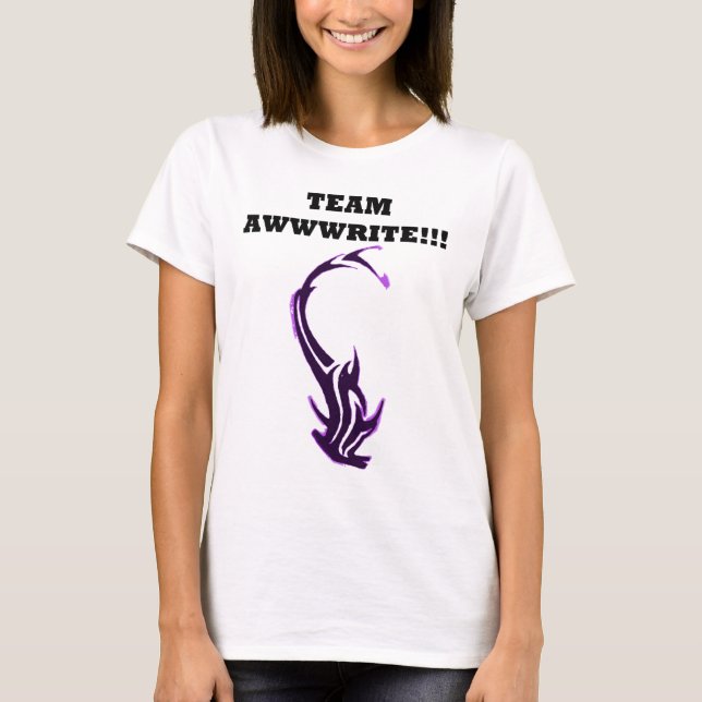 WAHINE - LAG AWWWRITE - MANO - VITT-TRÖJA TEE (Framsida)