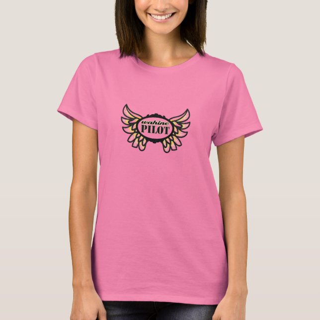 Wahine Pilot Shirt Tee Shirt (Framsida)