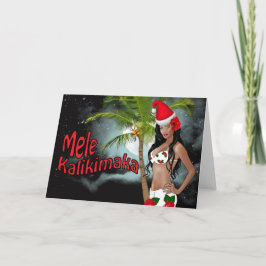 Wahine Pinup Mele Kalikimaka julkort 06 Helgkort