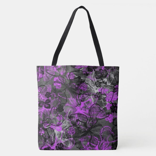 Wahine Snöre Hawaiian Orchid Beach Bag Tygkasse (Framsida)