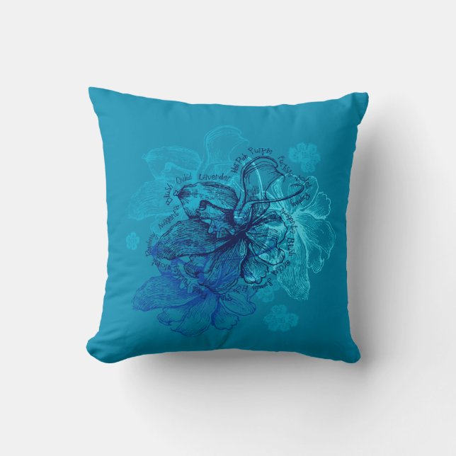 Wahine Snöre Hawaiian Orchid Reversible Kudde (Framsida)