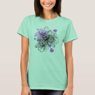Wahine Snöre Hawaiian Orchid T Shirt