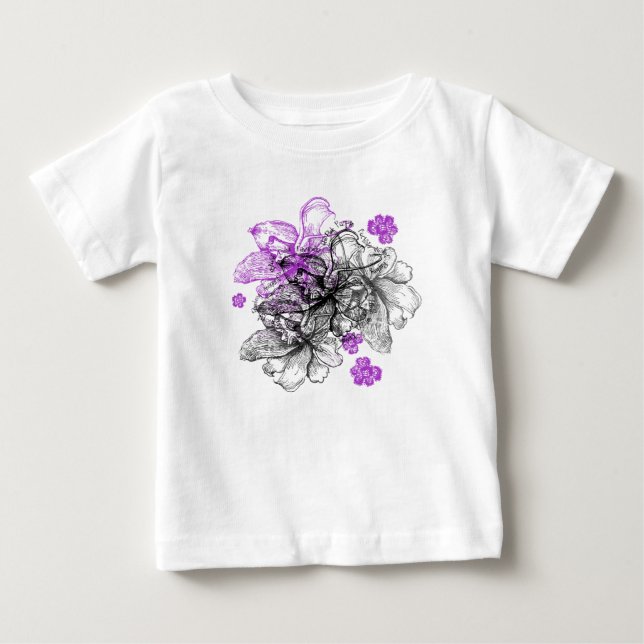 Wahine Snöre Hawaiian Orchid Tee (Framsida)